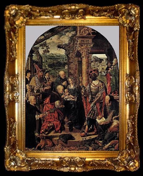 framed  Joos van cleve The Adoration of the Magi, ta009-2